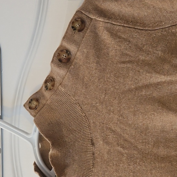 Sezane Jacob Jumper Sweater Merino Wool in Camel Tan Size M - Picture 4 of 7